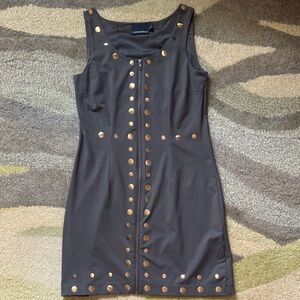 Cynthia Rowley Green Mini Dress with Metallic Accents